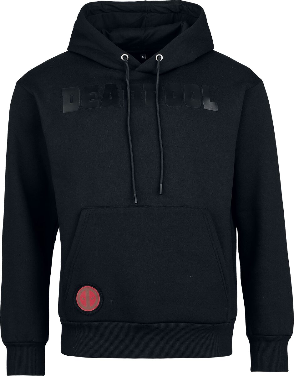 Sweat-shirt à capuche Disney de Deadpool - Heat Logo - Noir Sur Noir - S à XXL - pour Homme - noir - Deadpool