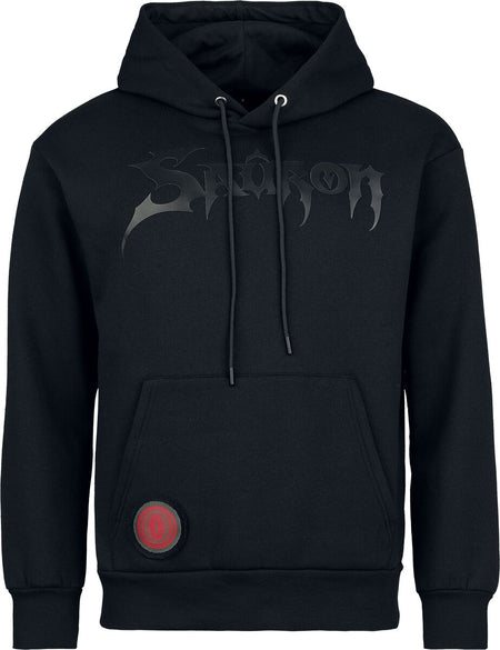 Sweat-shirt à capuche  de Le Seigneur Des Anneaux - Heat Logo - Sauron - Noir Sur Noir - S à XXL - pour Homme - noir - Le Seigneur Des Anneaux