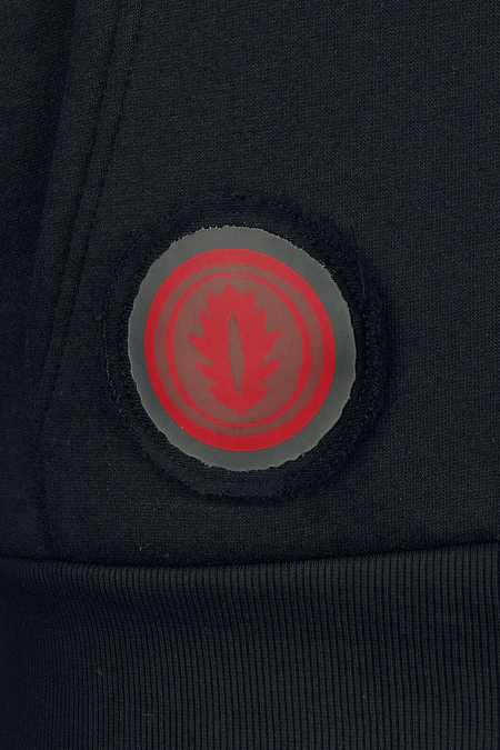 Sweat-shirt à capuche  de Le Seigneur Des Anneaux - Heat Logo - Sauron - Noir Sur Noir - S à XXL - pour Homme - noir - Le Seigneur Des Anneaux - View 2