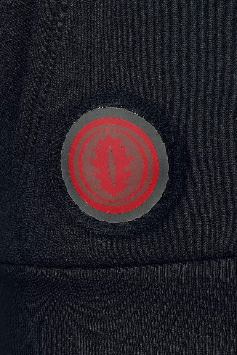 Sweat-shirt à capuche  de Le Seigneur Des Anneaux - Heat Logo - Sauron - Noir Sur Noir - S à XXL - pour Homme - noir - Le Seigneur Des Anneaux - View 2