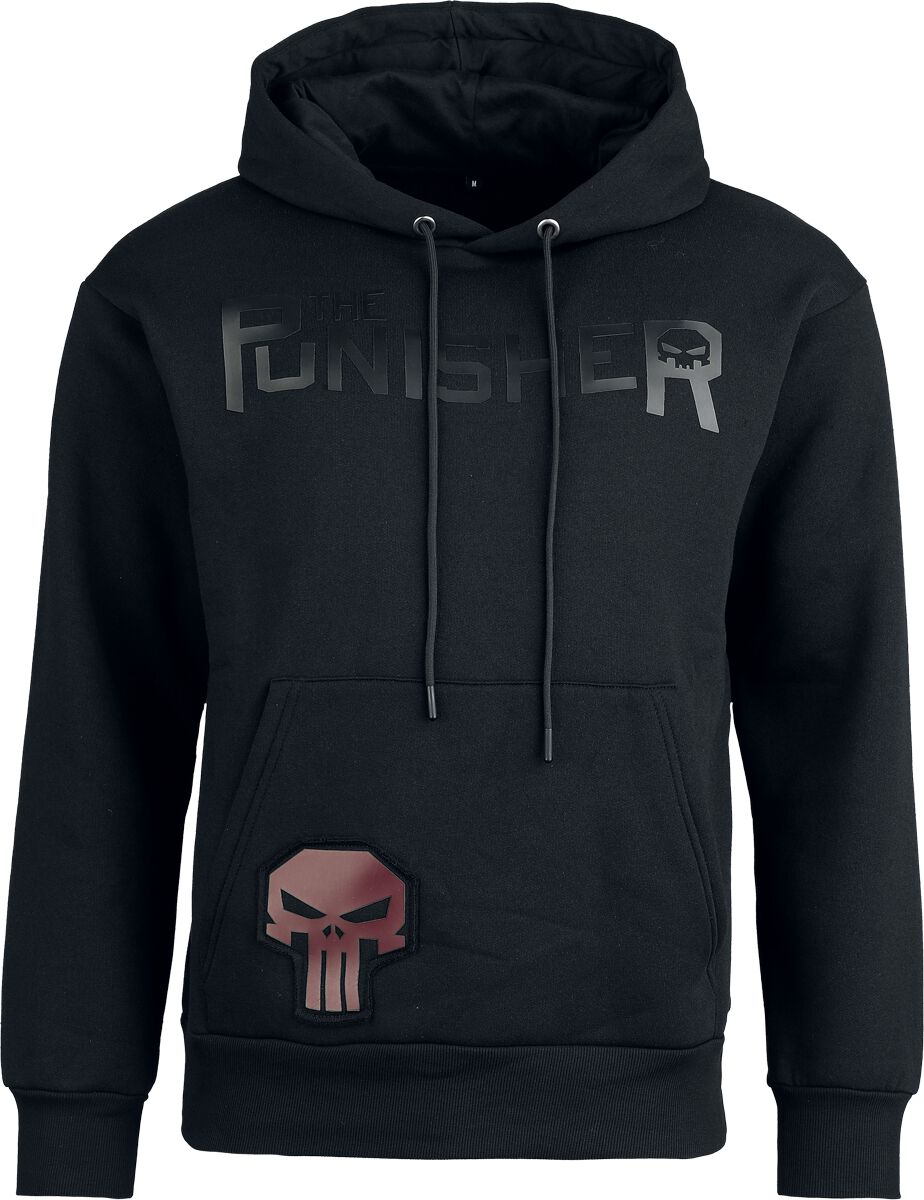Sweat-shirt à capuche Disney de The Punisher - Heat Logo - Noir Sur Noir - S à XXL - pour Homme - noir - The Punisher