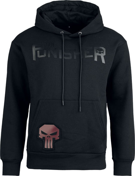 Sweat-shirt à capuche Disney de The Punisher - Heat Logo - Noir Sur Noir - S à XXL - pour Homme - noir - The Punisher