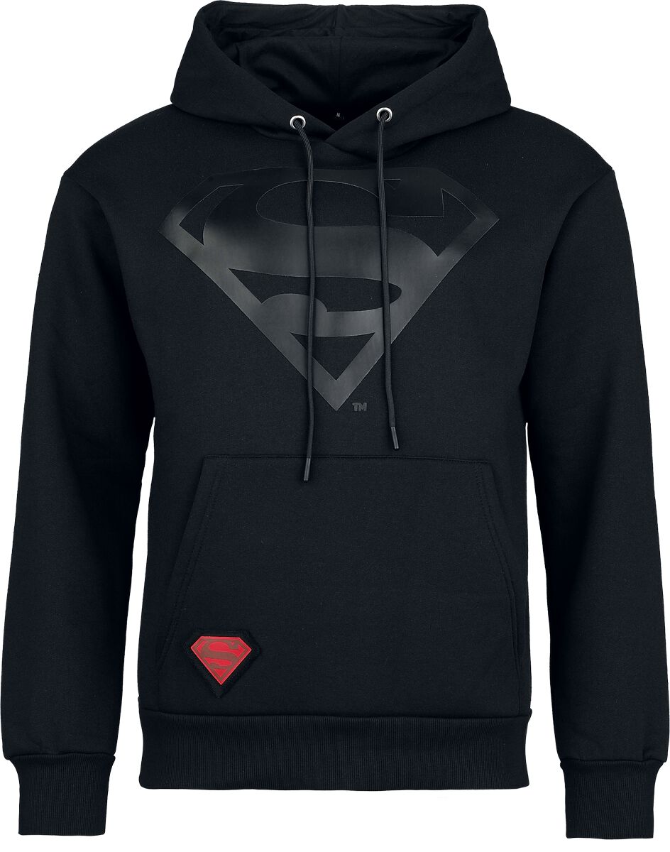 Sweat-shirt à capuche  de Superman - Heat Logo - Noir Sur Noir - S à M - pour Homme - noir - Superman