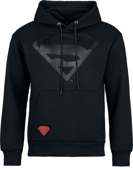 Sweat-shirt à capuche  de Superman - Heat Logo - Noir Sur Noir - S à M - pour Homme - noir - Superman