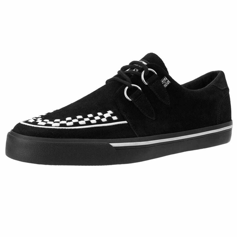 Baskets Gothic de T.U.K - A9182 - Creeper Trainers Classic Noir/Blanc - EU37 à EU45 - pour Unisexe - noir/blanc - T.U.K