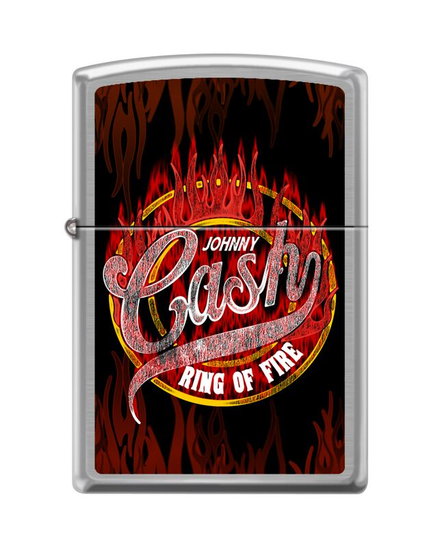 Briquet  de Johnny Cash - Zippo - Brushed Chrome - pour Indifférent - standard - Johnny Cash