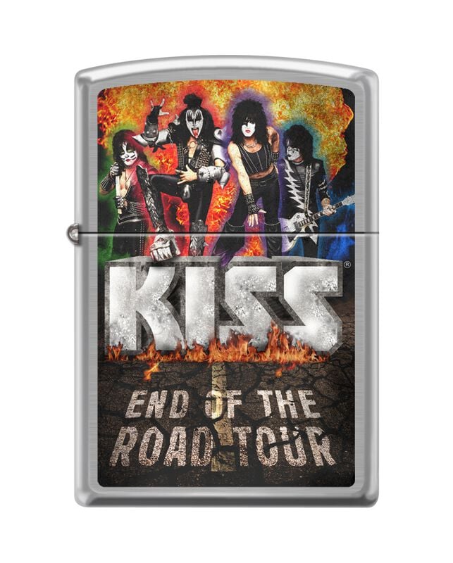 Briquet  de Kiss - Zippo - Brushed Chrome - pour Unisexe - standard - Kiss
