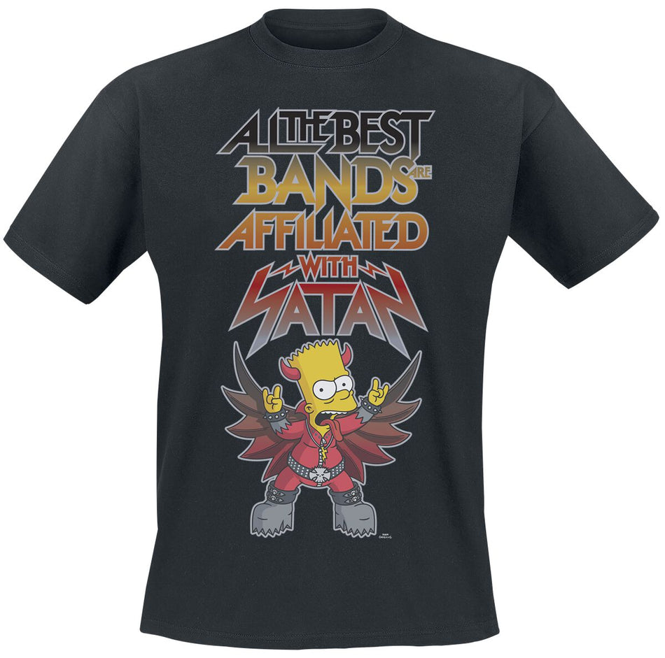 T-Shirt Manches courtes  de Les Simpson - All The Best Bands - S à XXL - pour Homme - noir - Les Simpson