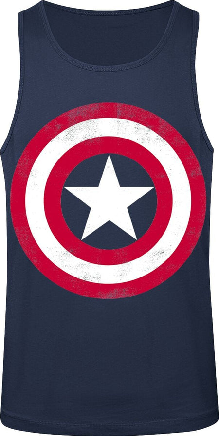Débardeur  de Captain America - Logo Bouclier - S à XXL - pour Homme - marine - Captain America
