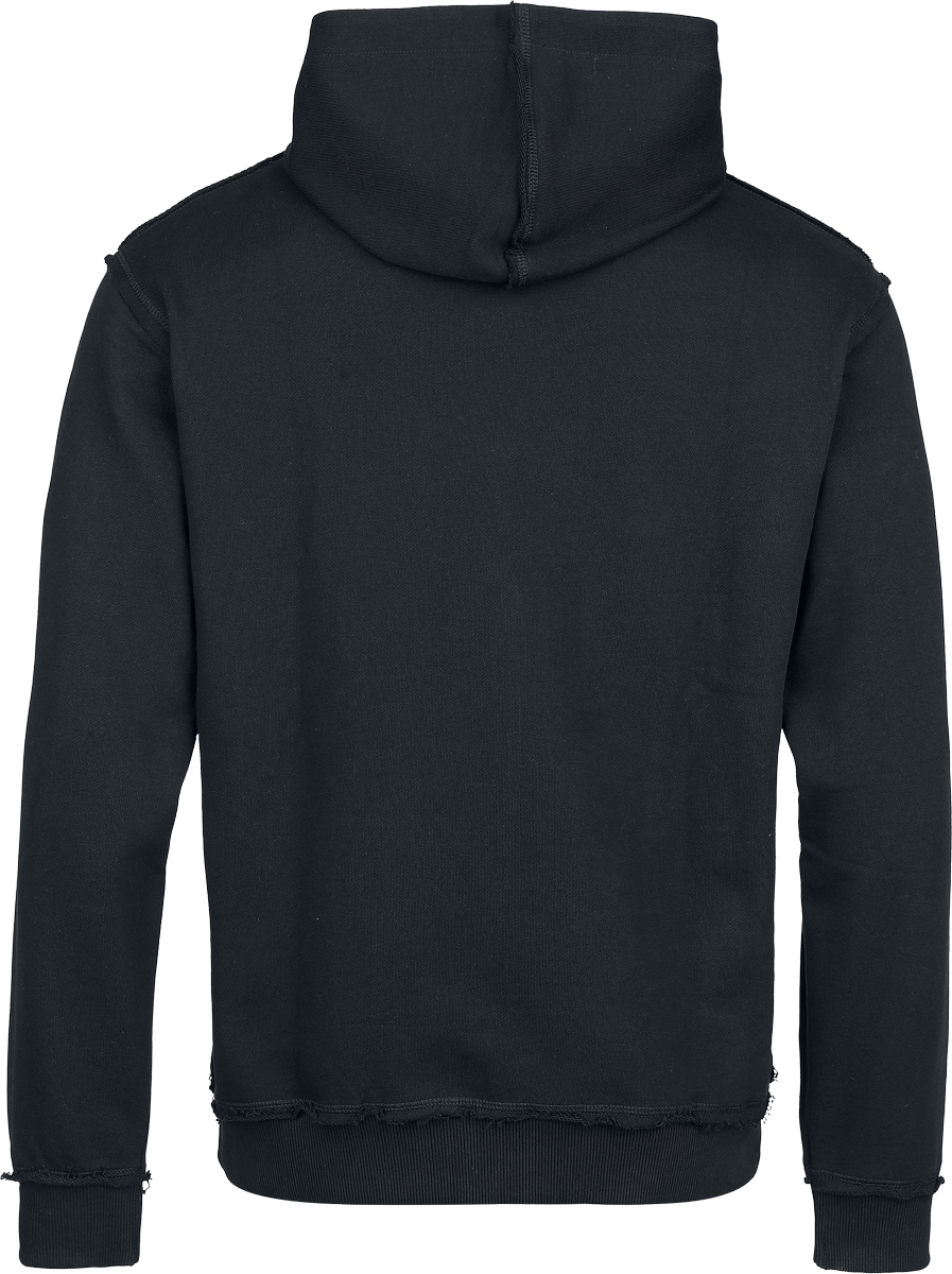 Sweat-shirt à capuche  de Collection Spéciale EMP - Crâne blanc avec cornes métalliques - S à 5XL - pour Homme - noir - Collection Spéciale EMP - View 2