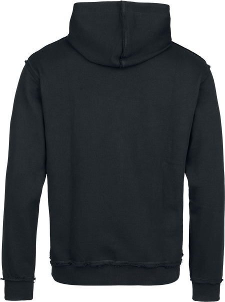 Sweat-shirt à capuche  de Collection Spéciale EMP - Crâne blanc avec cornes métalliques - S à 5XL - pour Homme - noir - Collection Spéciale EMP - View 2