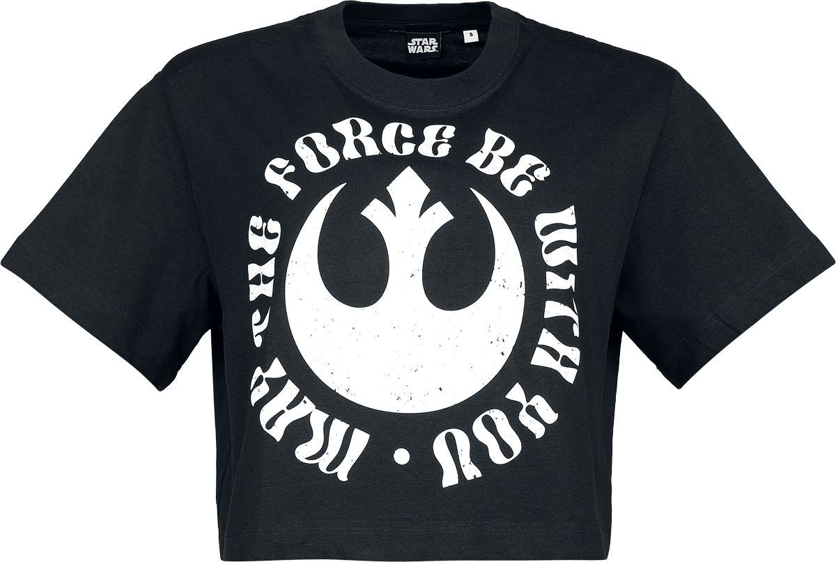 T-Shirt Manches courtes Disney de Star Wars - May The Force Be With You (Phosphorescent) - S à XL - pour Femme - noir - Star Wars - View 2