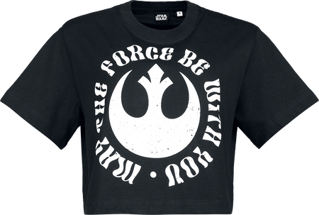 T-Shirt Manches courtes Disney de Star Wars - May The Force Be With You (Phosphorescent) - S à XL - pour Femme - noir - Star Wars - View 2