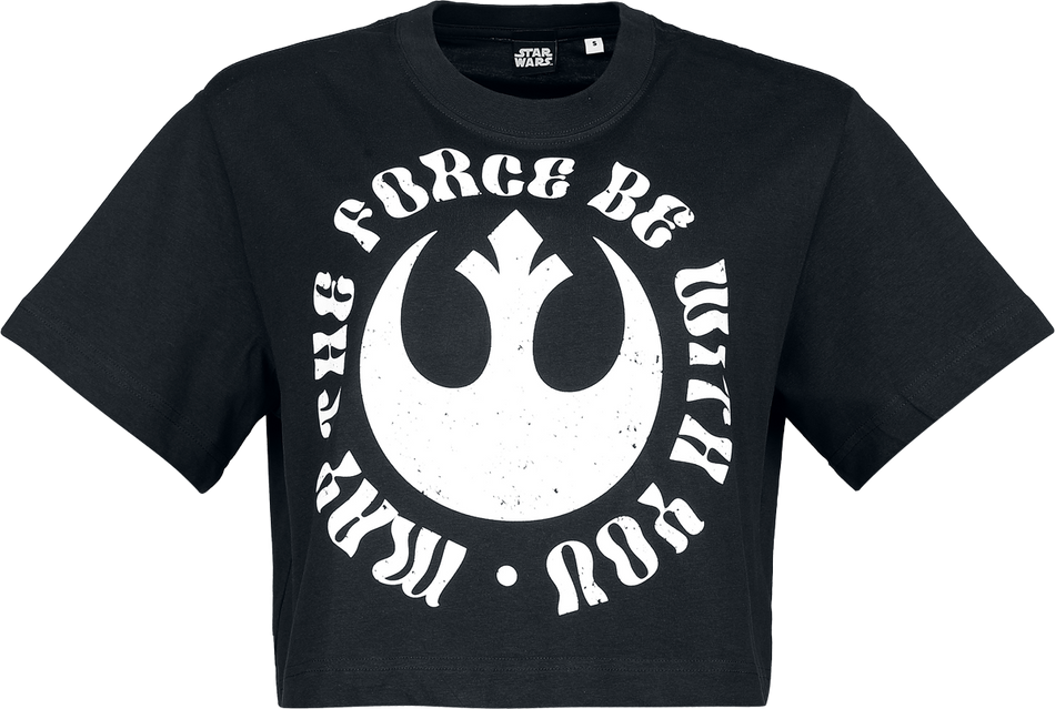 T-Shirt Manches courtes Disney de Star Wars - May The Force Be With You (Phosphorescent) - S à XL - pour Femme - noir - Star Wars - View 2