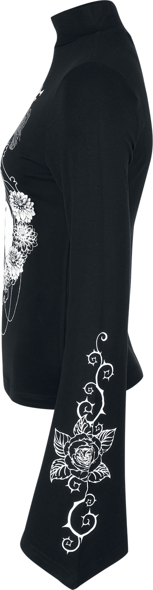 T-shirt manches longues  de Wednesday - Mirror Of Nevermore - S à XXL - pour Femme - noir - Wednesday - View 2