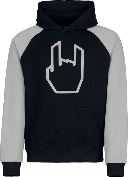 Sweat-shirt à capuche  de Collection Spéciale EMP - Cornes métalliques EMP 3D - S à 5XL - pour Homme - noir/gris - Collection Spéciale EMP