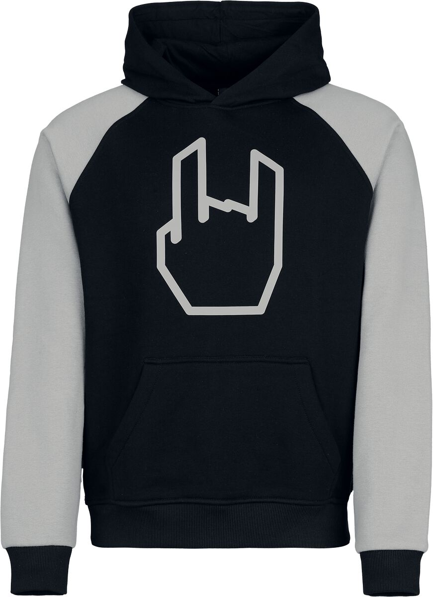 Sweat-shirt à capuche  de Collection Spéciale EMP - Cornes métalliques EMP 3D - S à 5XL - pour Homme - noir/gris - Collection Spéciale EMP