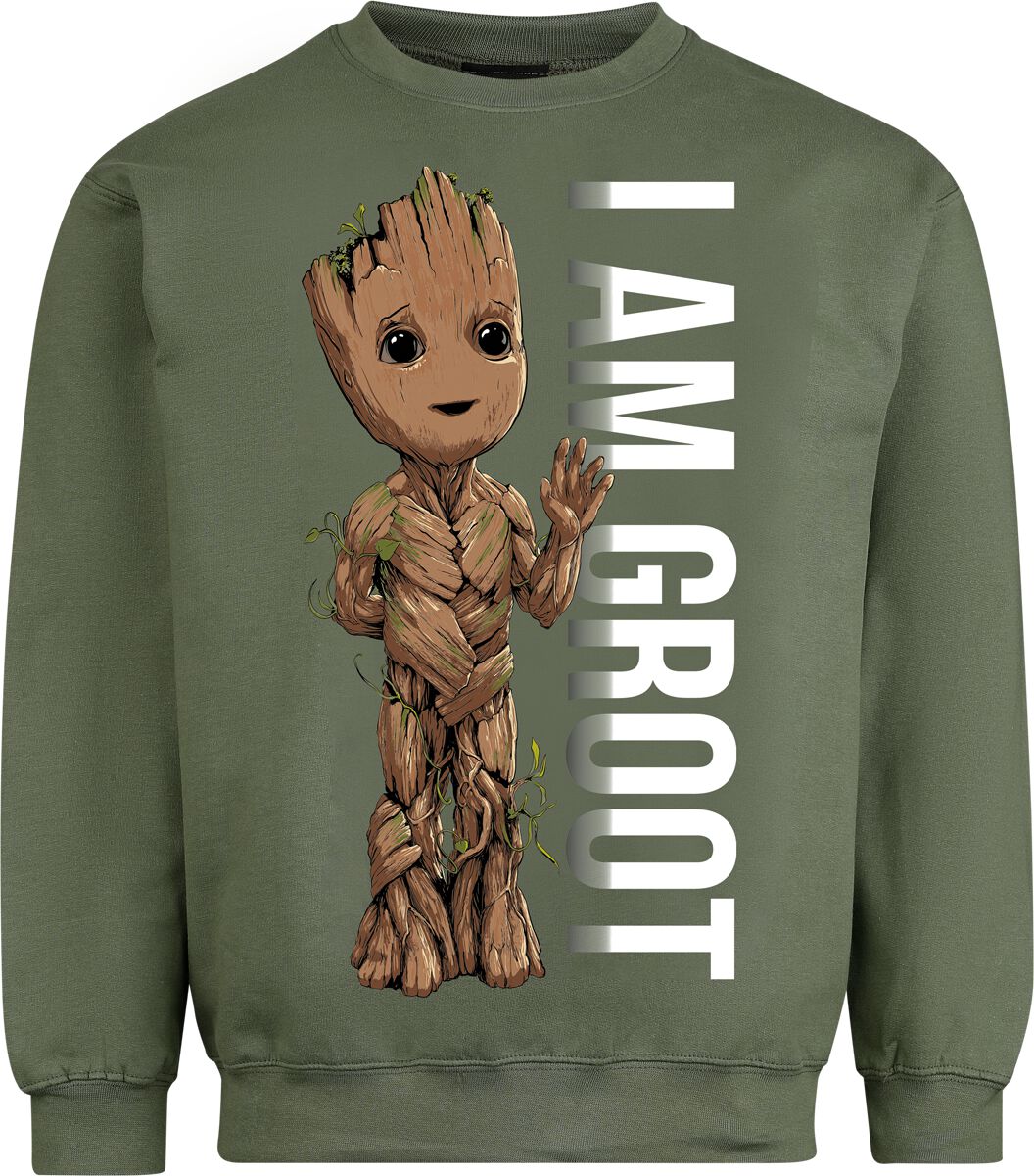 Sweat-shirt  de Les Gardiens De La Galaxie - I Am Groot - S à XXL - pour Homme - vert - Les Gardiens De La Galaxie
