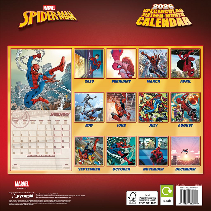 Calendrier mural  de Spider-Man - Animated - pour Unisexe - multicolore - Spider-Man - View 2