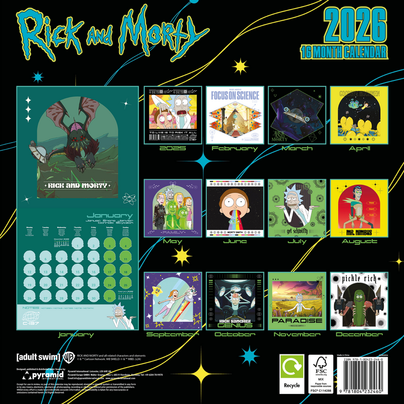 Calendrier mural  de Rick & Morty - pour Unisexe - multicolore - Rick & Morty - View 2
