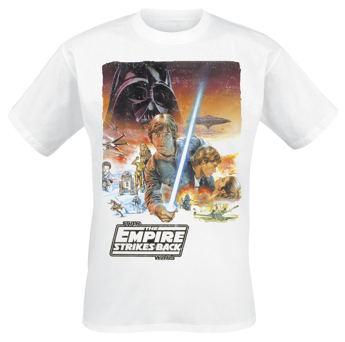 T-Shirt Manches courtes Disney de Star Wars - The Empire Strikes Back - S à XXL - pour Homme - blanc - Star Wars