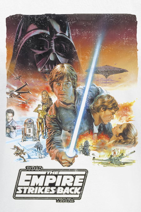 T-Shirt Manches courtes Disney de Star Wars - The Empire Strikes Back - S à XXL - pour Homme - blanc - Star Wars - View 2