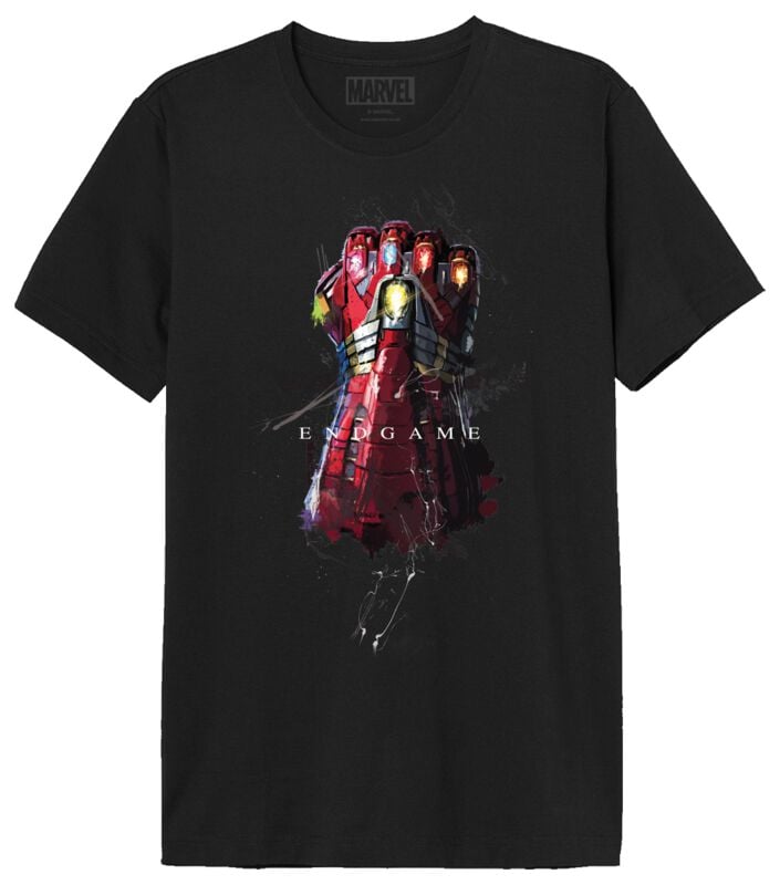 T-Shirt Manches courtes Disney de Marvel - Endgame Gauntlet - S à XXL - pour Homme - noir - Marvel