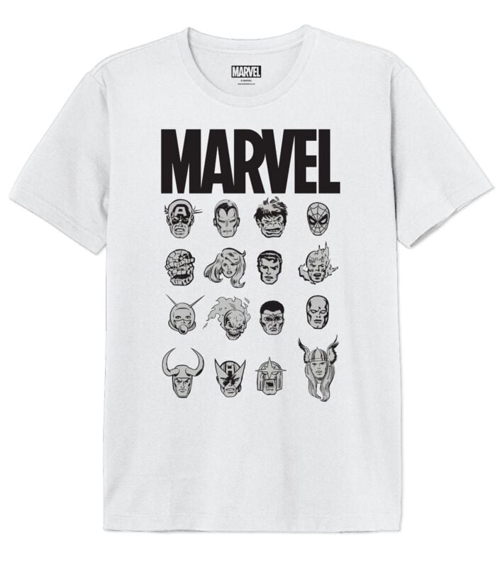 T-Shirt Manches courtes Disney de Marvel - Marvel Character - S à XXL - pour Homme - blanc - Marvel