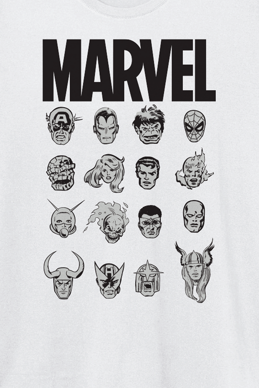 T-Shirt Manches courtes Disney de Marvel - Marvel Character - S à XXL - pour Homme - blanc - Marvel - View 2