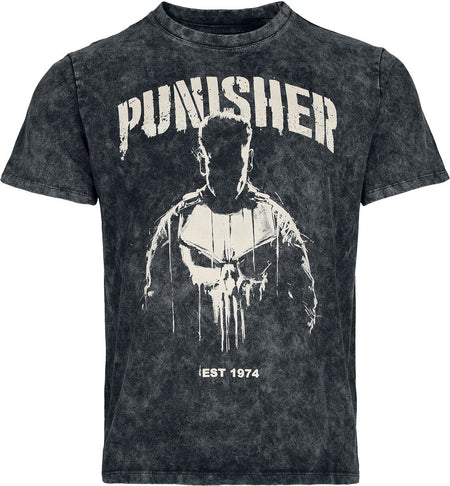 T-Shirt Manches courtes Disney de The Punisher - Est. 1974 - S à XXL - pour Homme - noir - The Punisher