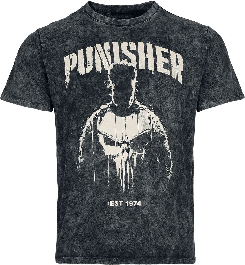T-Shirt Manches courtes Disney de The Punisher - Est. 1974 - S à XXL - pour Homme - noir - The Punisher