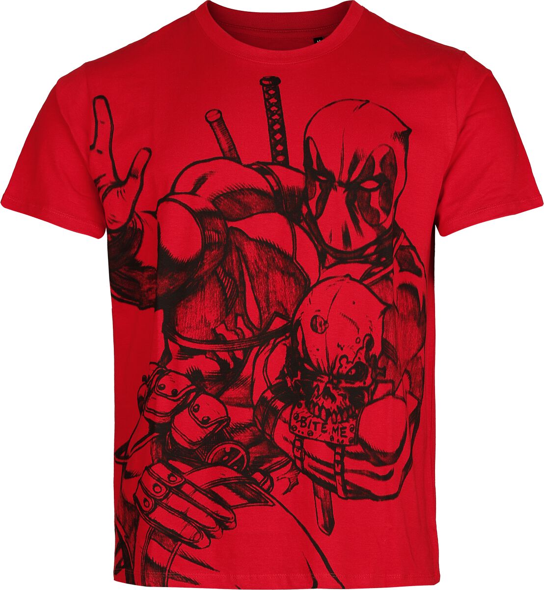 T-Shirt Manches courtes Disney de Deadpool - Sketch - S à XXL - pour Homme - rouge - Deadpool