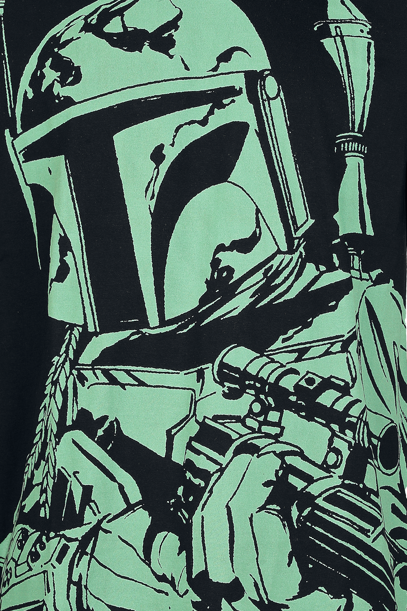 T-Shirt Manches courtes Disney de Star Wars - The Mandalorian Green - S à XXL - pour Homme - noir - Star Wars - View 2