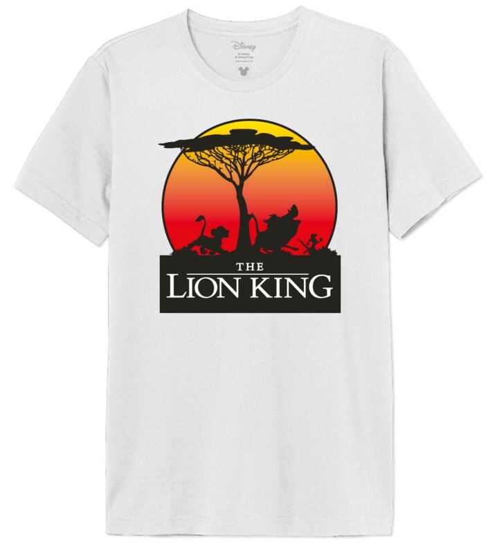 T-Shirt Manches courtes Disney de Le Roi Lion - Savana - S à XXL - pour Homme - blanc - Le Roi Lion