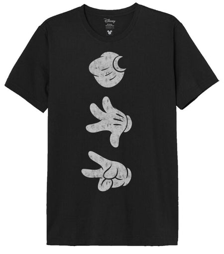 T-Shirt Manches courtes Disney de Mickey & Minnie Mouse - Mickey Hands - S à XXL - pour Homme - noir - Mickey & Minnie Mouse