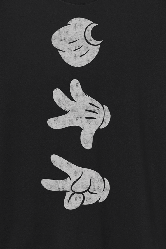 T-Shirt Manches courtes Disney de Mickey & Minnie Mouse - Mickey Hands - S à XXL - pour Homme - noir - Mickey & Minnie Mouse - View 2