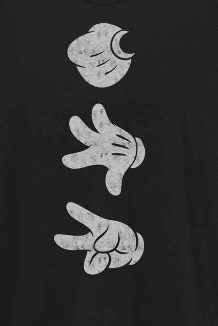 T-Shirt Manches courtes Disney de Mickey & Minnie Mouse - Mickey Hands - S à XXL - pour Homme - noir - Mickey & Minnie Mouse - View 2