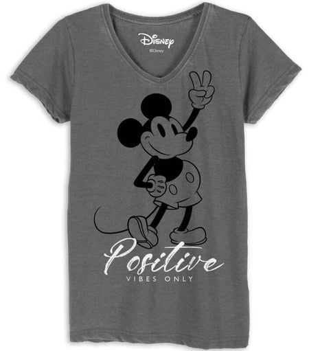 T-Shirt Manches courtes Disney de Mickey & Minnie Mouse - Mickey Positive - S à XL - pour Femme - vert - Mickey & Minnie Mouse