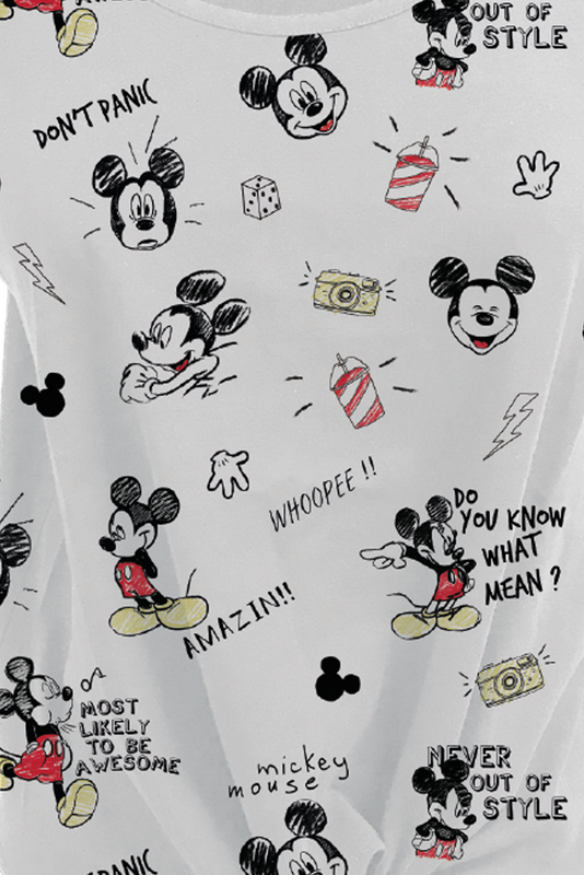 Top Disney de Mickey & Minnie Mouse - Mickey - Croquis - S à XL - pour Femme - multicolore - Mickey & Minnie Mouse - View 2