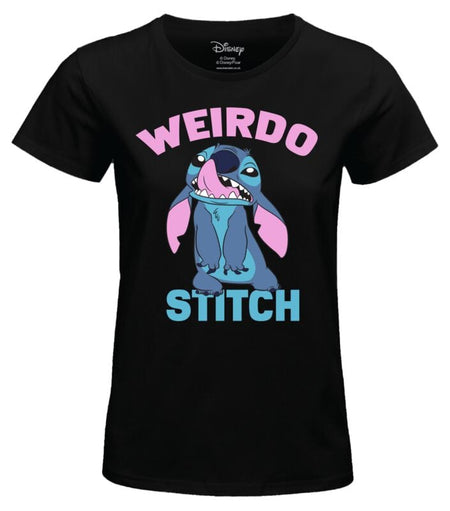 T-Shirt Manches courtes Disney de Lilo & Stitch - Weirdo Stitch - S à XXL - pour Femme - noir - Lilo & Stitch
