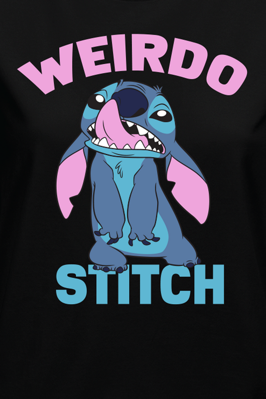 T-Shirt Manches courtes Disney de Lilo & Stitch - Weirdo Stitch - S à XXL - pour Femme - noir - Lilo & Stitch - View 2