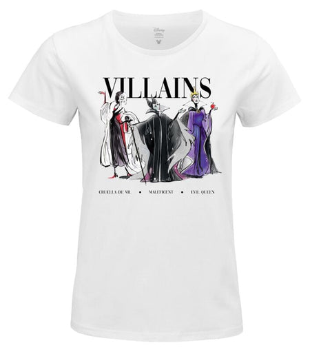 T-Shirt Manches courtes Disney de Walt Disney - Villains - S à XXL - pour Femme - blanc - Walt Disney