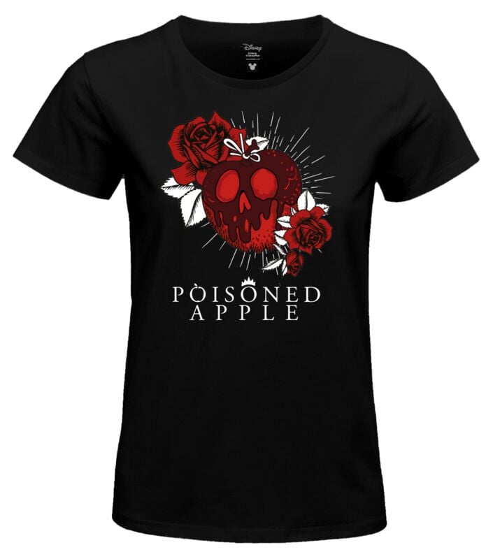 T-Shirt Manches courtes Disney de Blanche-Neige Et les Sept Nains - Pomme Empoisonnée - S à XXL - pour Femme - noir - Blanche-Neige Et les Sept Nains