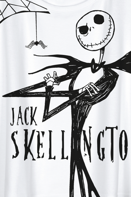 Débardeur Disney de L'Étrange Noël De Monsieur Jack - Jack Skellington - S à XXL - pour Femme - blanc - L'Étrange Noël De Monsieur Jack - View 2