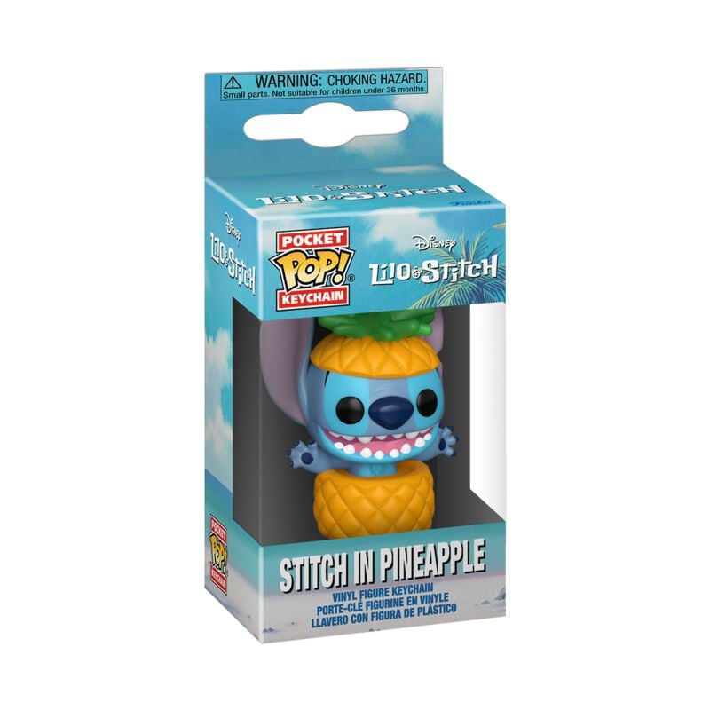 Porte-Clefs Pocket Pop! Disney de Lilo & Stitch - Stitch dans Ananas (Pop! Keychain) - pour Indifférent - Standard - Lilo & Stitch