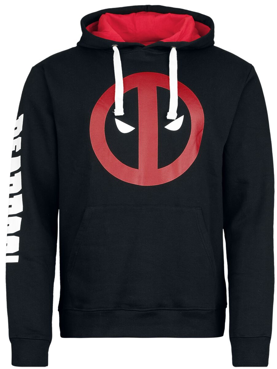 Sweat-shirt à capuche Disney de Deadpool - Logo - S à XXL - pour Homme - noir - Deadpool