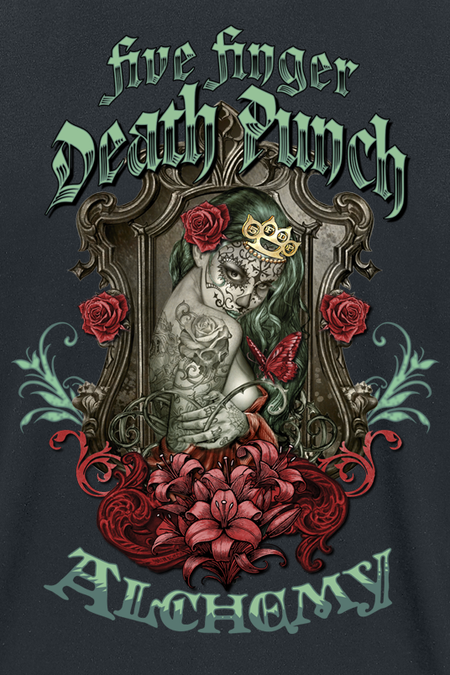 T-Shirt Manches courtes  de Five Finger Death Punch - Alchemy - Widows Weeds - S à 3XL - pour Homme - noir - Five Finger Death Punch - View 2
