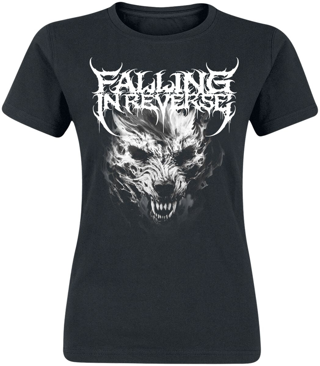 T-Shirt Manches courtes  de Falling In Reverse - Wolf - S à XL - pour Femme - noir - Falling In Reverse