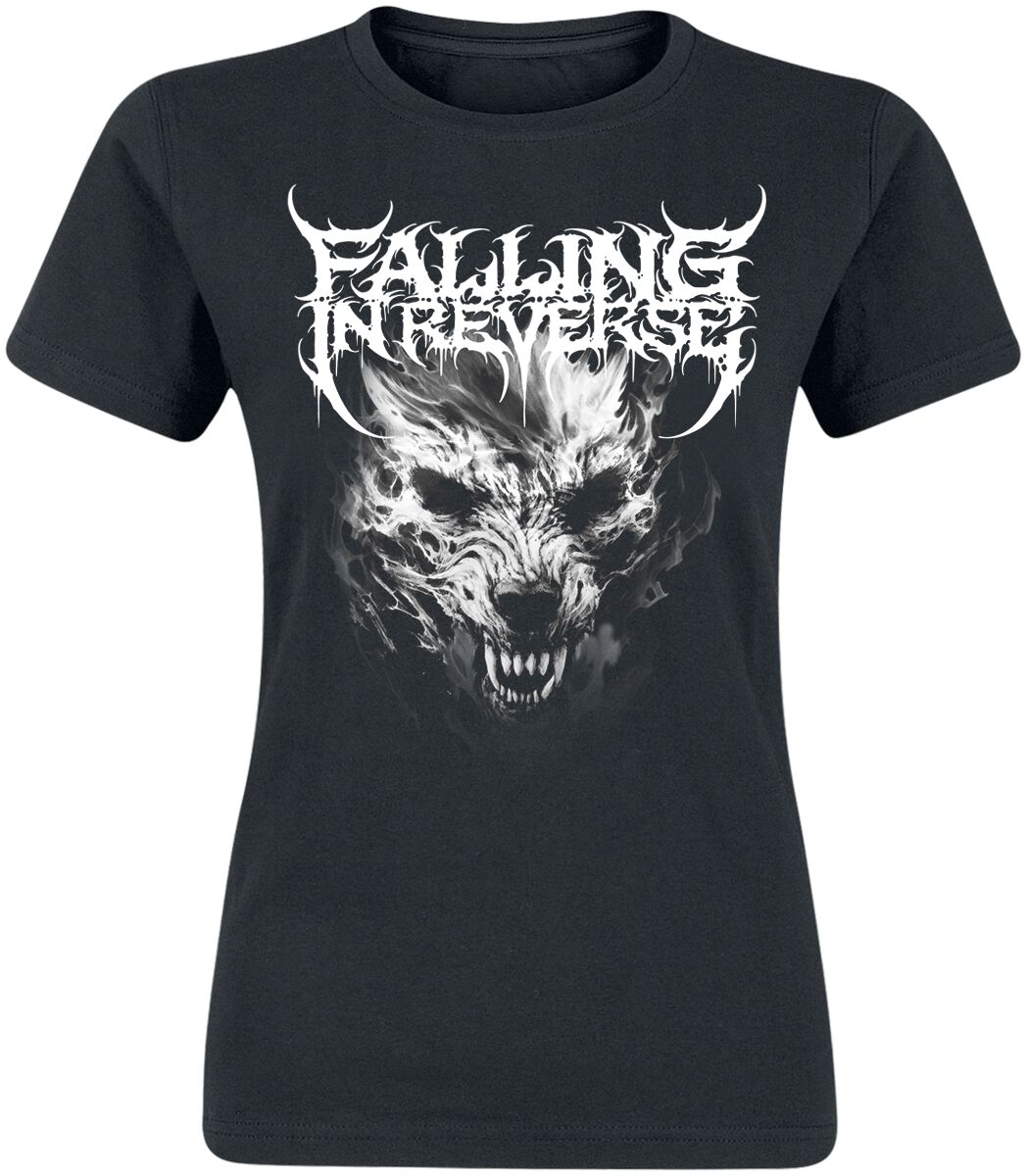 T-Shirt Manches courtes  de Falling In Reverse - Wolf - S à XXL - pour Femme - noir - Falling In Reverse
