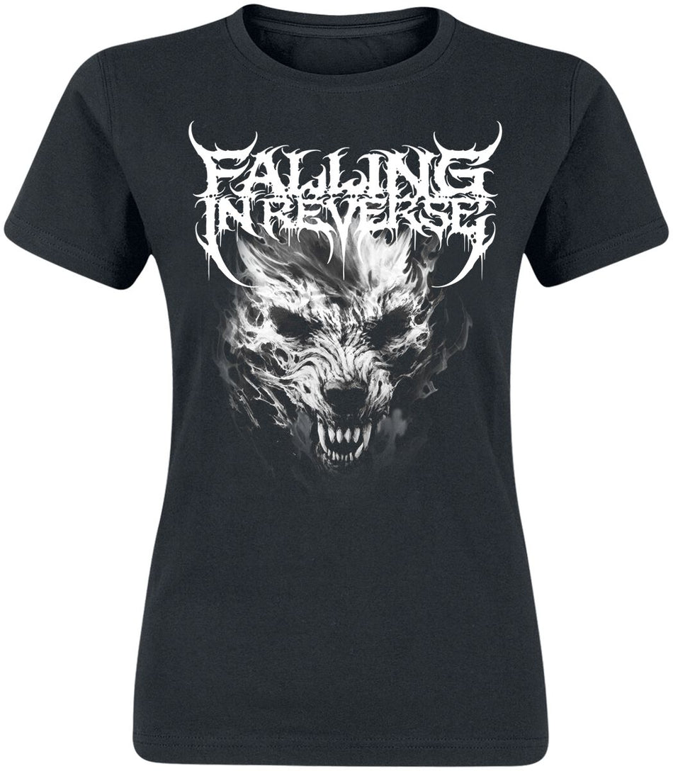 T-Shirt Manches courtes  de Falling In Reverse - Wolf - S à XXL - pour Femme - noir - Falling In Reverse